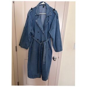 Blue Denim Trench Coat